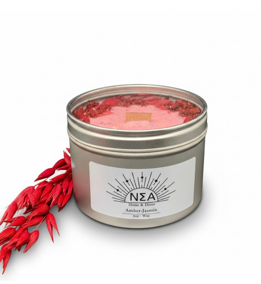 Amber-Jasmin – Vegane Duftkerze aus Sojawachs