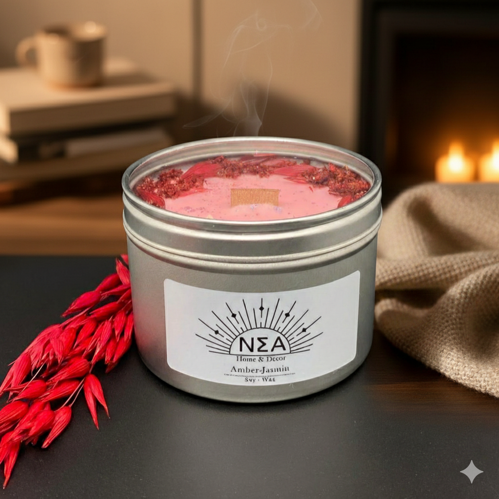 Amber-Jasmin – Vegane Duftkerze aus Sojawachs