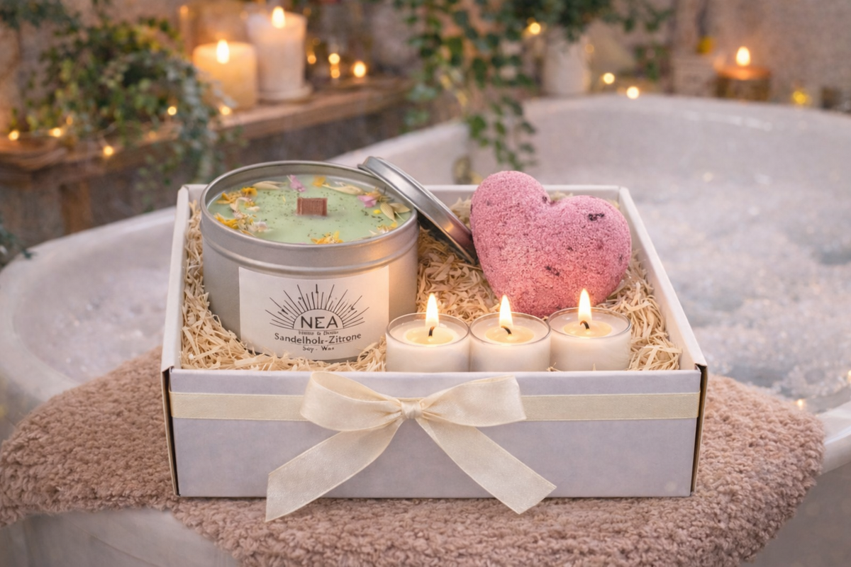 Geschenkset „Wellness-Ritual“ – Sandelholz & Zitrone – nea home & decor