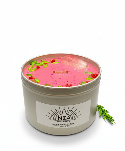 Bergkristall Kerze XL Apfelkuchen-Zimt