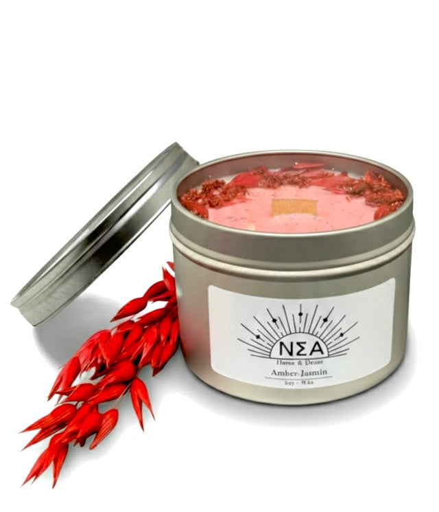 Amber-Jasmin – Vegane Duftkerze aus Sojawachs