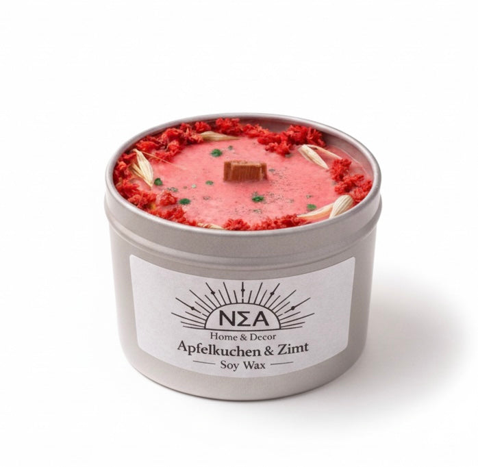 Apfelkuchen-Zimt – Vegane Duftkerze aus Sojawachs