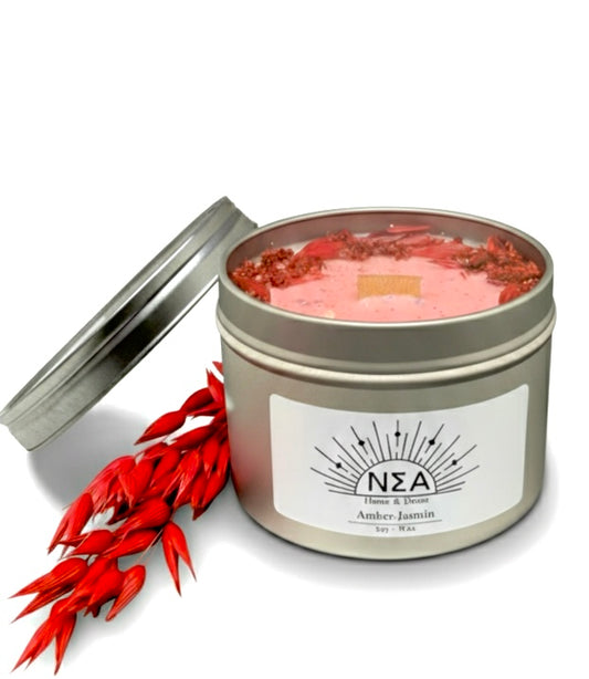 Amber-Jasmin – Vegane Duftkerze aus Sojawachs