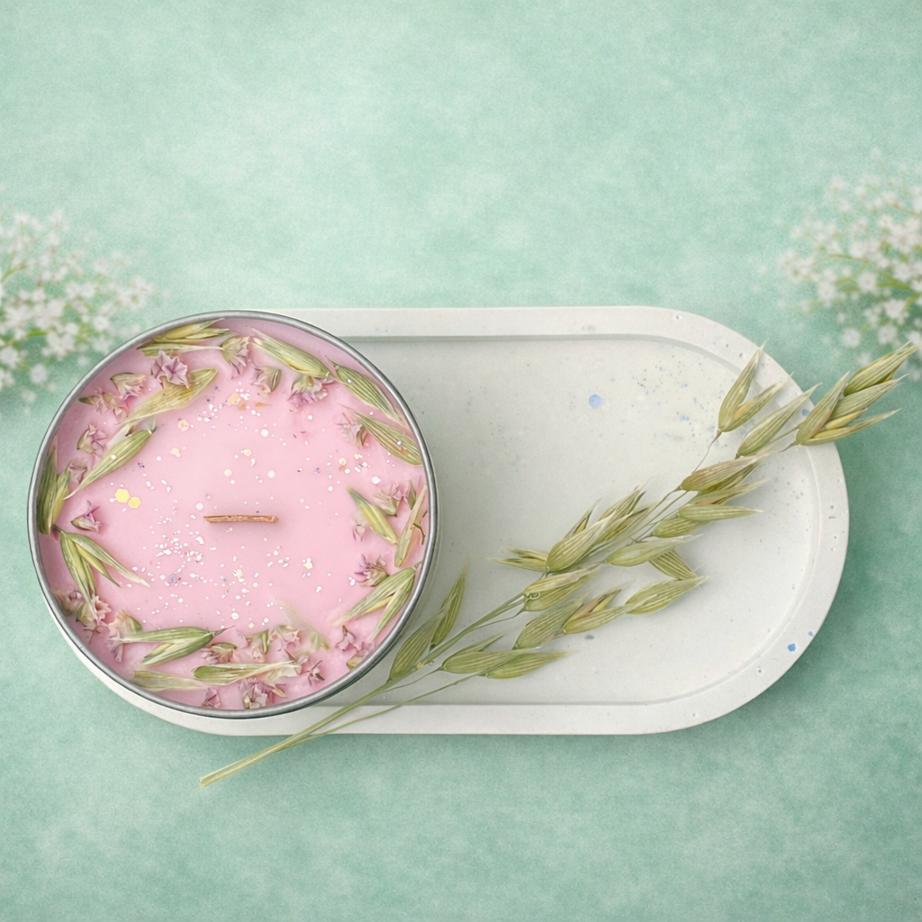 Blumenwiese – Sojawachskerze mit fruchtig-blumigem Duft