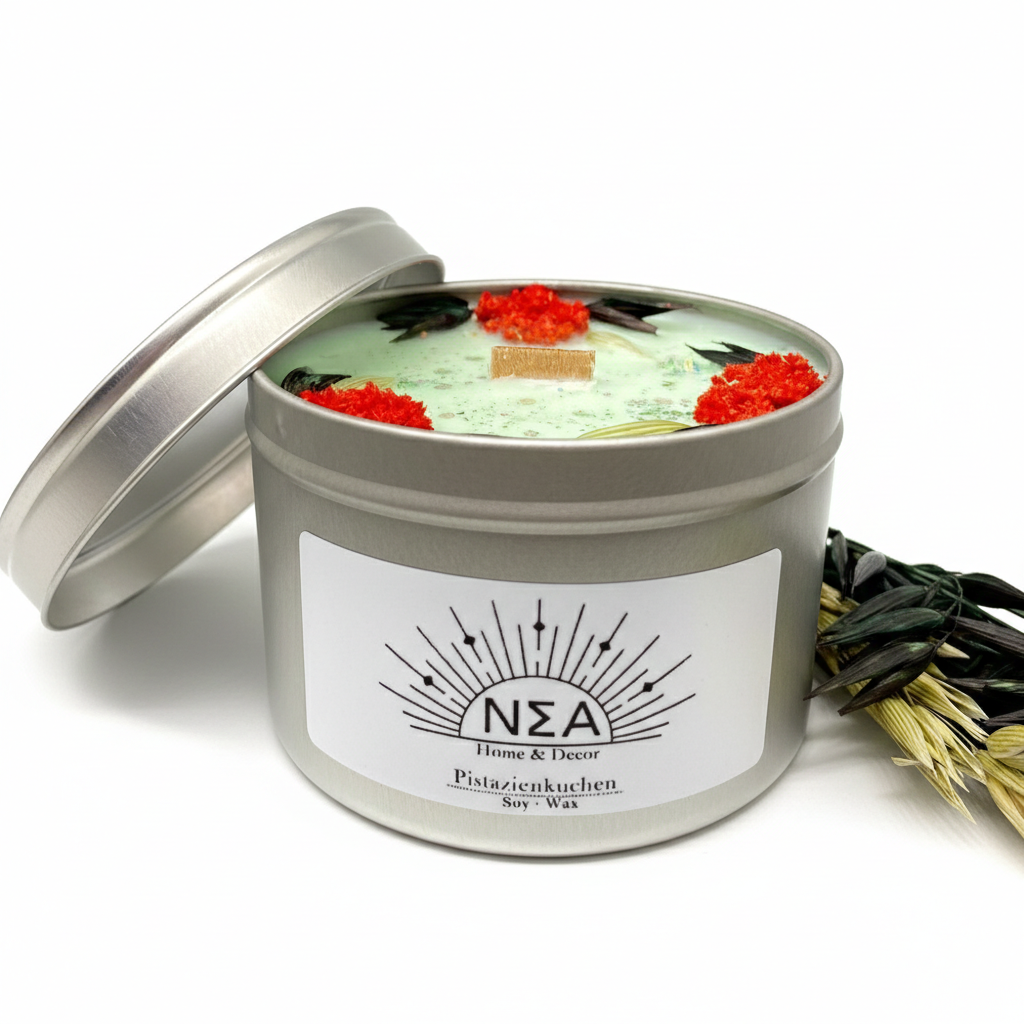 Pistazienkuchen- vegane Duftkerze aus Sojawachs